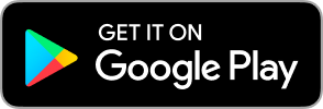 Google Play store logo in black background.